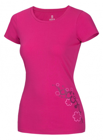 Damska koszulka wspinaczkowa Blooms Tee Lady Fresh Pink Ocun