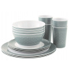 Zestaw naczyń turystycznych Blossom Picnic Set 4 Persons Blue Shadow Outwell