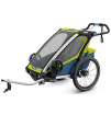 Przyczepka rowerowa dla dziecka Thule Chariot Sport 1 zielono - niebieska