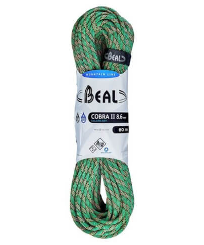 Lina dynamiczna Cobra Unicore 8,6 mm x 50 m Golden Dry Green Beal