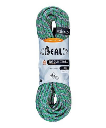 Lina dynamiczna Top Gun Unicore 10,5 mm x 50 m Dry Cover Green Beal