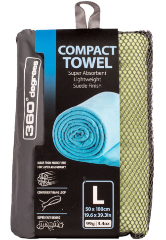 Ręcznik szybkoschnący 60x120 Compact Microfibre Towel XL 360 Degrees zielony