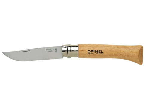 Nóż turystyczny składany Inox natural  blister No 10 Opinel