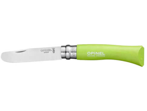 Nóż z zaokrąglonym ostrzem My First Apple Green No 07 Opinel 