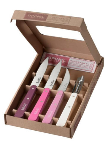 Zestaw noży kuchennych Essentials Primavera Box Set Opinel różowy