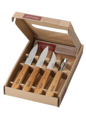 Zestaw noży kuchennych Essentials Natural Box Set Opinel