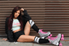 Wrotki do jazdy figurowej Animalier black white pink Fila Skates