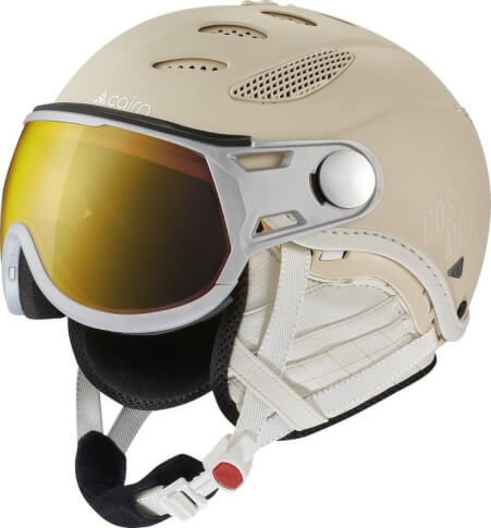 Profesjonalny kask narciarski z szybą Cosmos Evolight NXT 47 Cream Leather Cairn