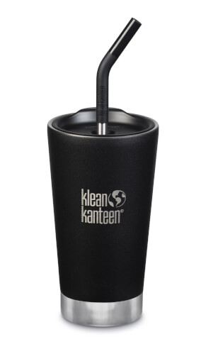 Kubek ze słomką Tumbler Vacuum Insulated Shale Black (matt) Klean Kanteen