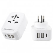 Adapter podróżny World to AUS/China Travel Adaptor with USB Lifeventure