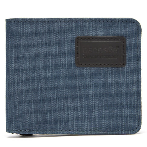 Portfel antykradzieżowy z systemem RFIDsafe bifold wallet- Dark Denim PacSafe