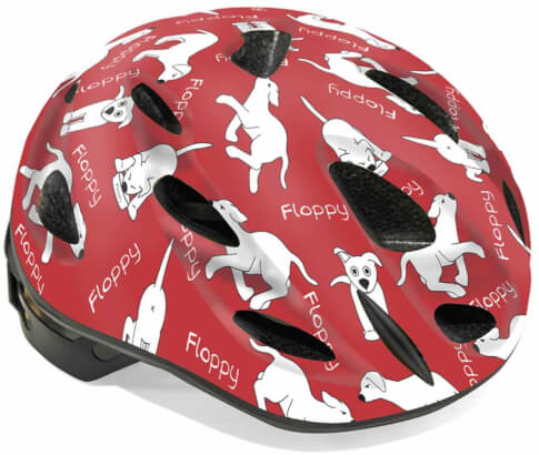 Kask rowerowy Floppy czerwony pieski Author