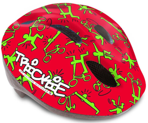 Kask rowerowy Trickie czerwono-zielony Author