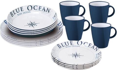 Podróżny zestaw obiadowy Lunch Box Blue Ocean Antislip Brunner