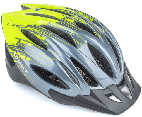 Kask rowerowy Wind Inmold szaro-żółty Author