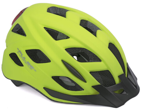 Kask rowerowy z lampką Pulse LED X8 żółty(fluo) Author