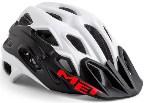 Kask rowerowy Lupo biało-czarny Met