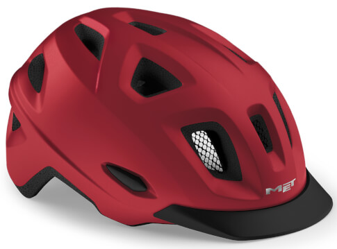 Kask rowerowy miejski Mobilite czerwony matowy Met