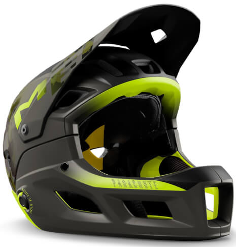 Kask full face Parachute MCR MIPS czarno-zielony Met