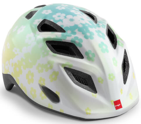 Kask rowerowy dziecięcy Elfo II Flowers biały Met