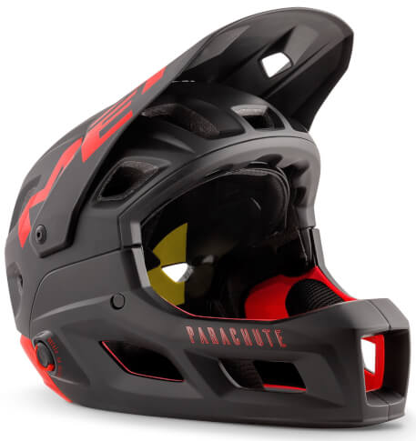 Kask full face Parachute MCR MIPS czarno-czerwony Met