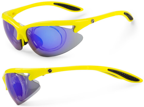 Okulary rowerowe z adapterem do montażu szkieł korekcyjnych Onyx żółte fluoro Accent