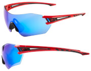 Okulary rowerowe Focus czerwono-czarne Accent