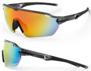 Okulary rowerowe Reflex czarno-szare Accent