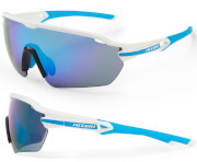 Okulary rowerowe Reflex biało-niebieskie Accent