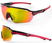 Okulary rowerowe Reflex czarno-różowe Accent
