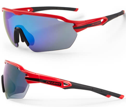 Okulary rowerowe Reflex czerwono-czarne Accent