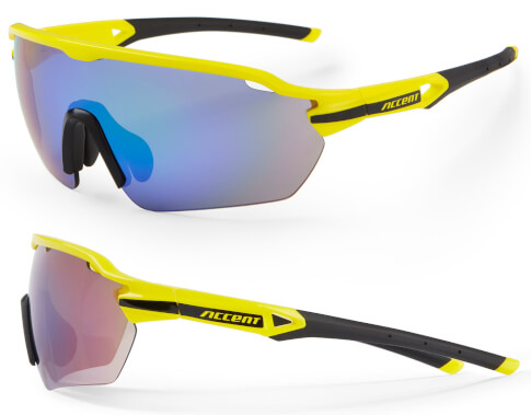 Okulary rowerowe Reflex żółte fluo Accent