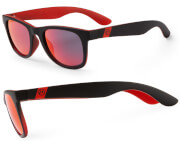Okulary przeciwsłoneczne Respect czarno-czerwone Accent