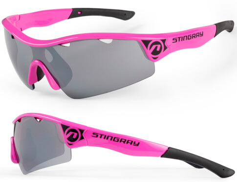 Okulary sportowe Stingray różowo-czarne Accent