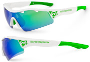 Okulary sportowe Stingray biało-zielone Accent