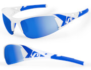Okulary sportowe Jackal biało-niebieskie Accent