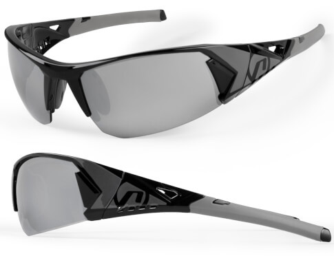 Okulary sportowe Jackal czarno-szare Accent