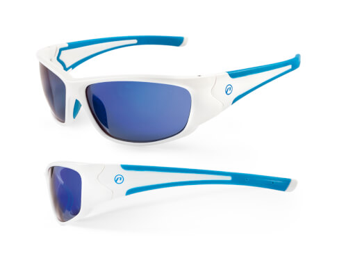 Okulary sportowe Freak biało-niebieskie Accent