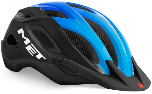 Kask rowerowy Crossover czarno-niebieski Met