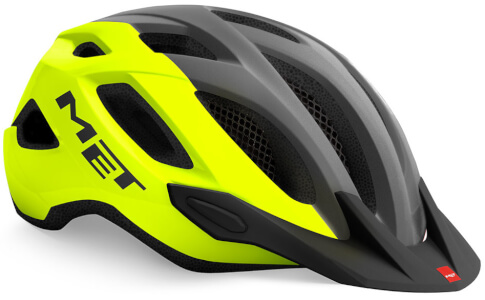 Kask rowerowy Crossover żółto-szary Met