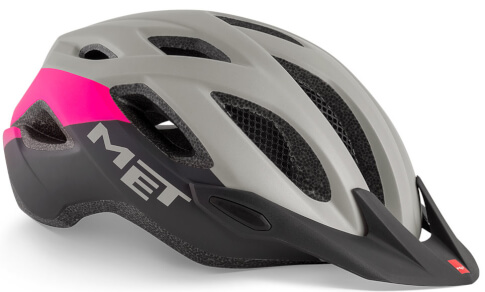 Kask rowerowy Crossover szaro-różowy Met