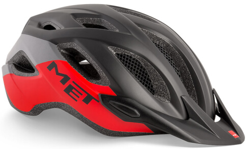 Kask rowerowy Crossover czerwono-czarny Met