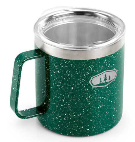 Kubek turystyczny Glacier Stainless Camp Cup 444 ml green speckle GSI Outdoors