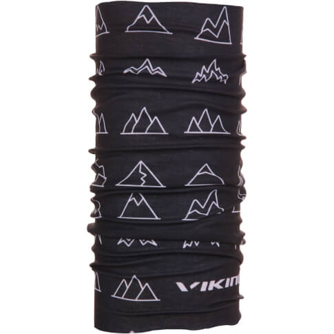 Uniwersalna bandana 8228 Regular czarna z motywem gór Viking