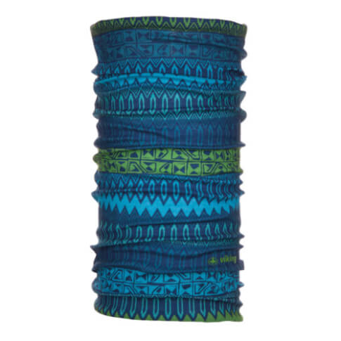 Uniwersalna bandana 1551 Regular niebiesko-zielona we wzory Viking