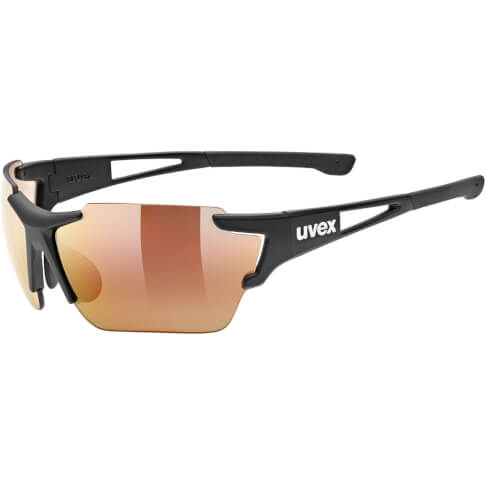 Nowoczesne okulary sportowe Sportstyle 803 CV V Race black mat Colorvision Variomatic Uvex