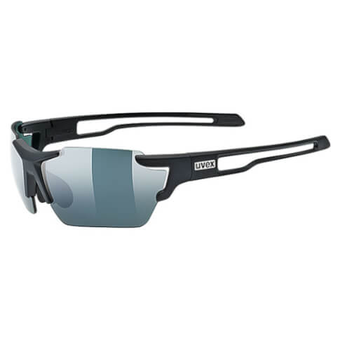 Nowoczesne okulary sportowe Sportstyle 803 CV bezramkowe Black Mat Uvex