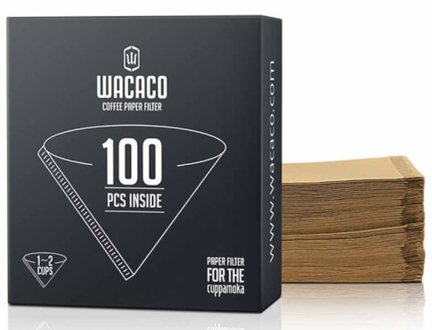 Papierowe filtry do przenośnego ekspresu Cuppamoka Wacaco 100 sztuk