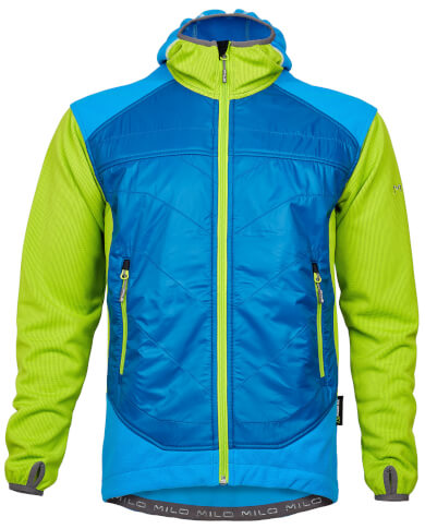 Techniczna kurtka hybrydowa DEVE Milo blue aster/blue beat/lime green