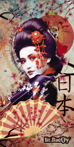 Antybakteryjny ręcznik szybkoschnący 70x140 Geisha Dr.Bacty